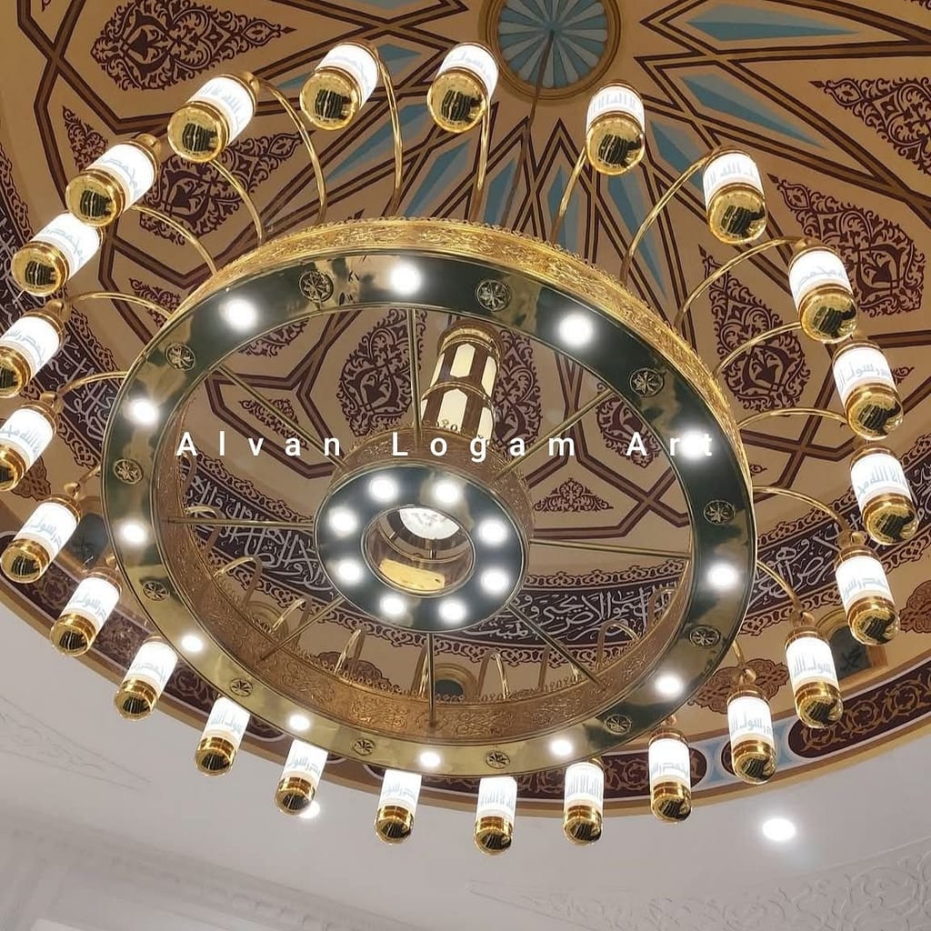 Lampu masjid nabawi kuningan