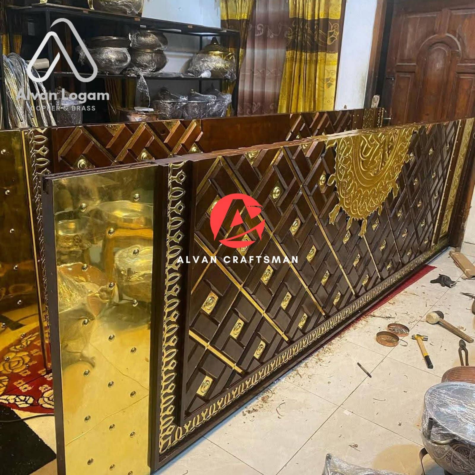 Pintu Masjid Nabawi Kuningan Elegan | Produksi Pengrajin Profesional - Gambar 3